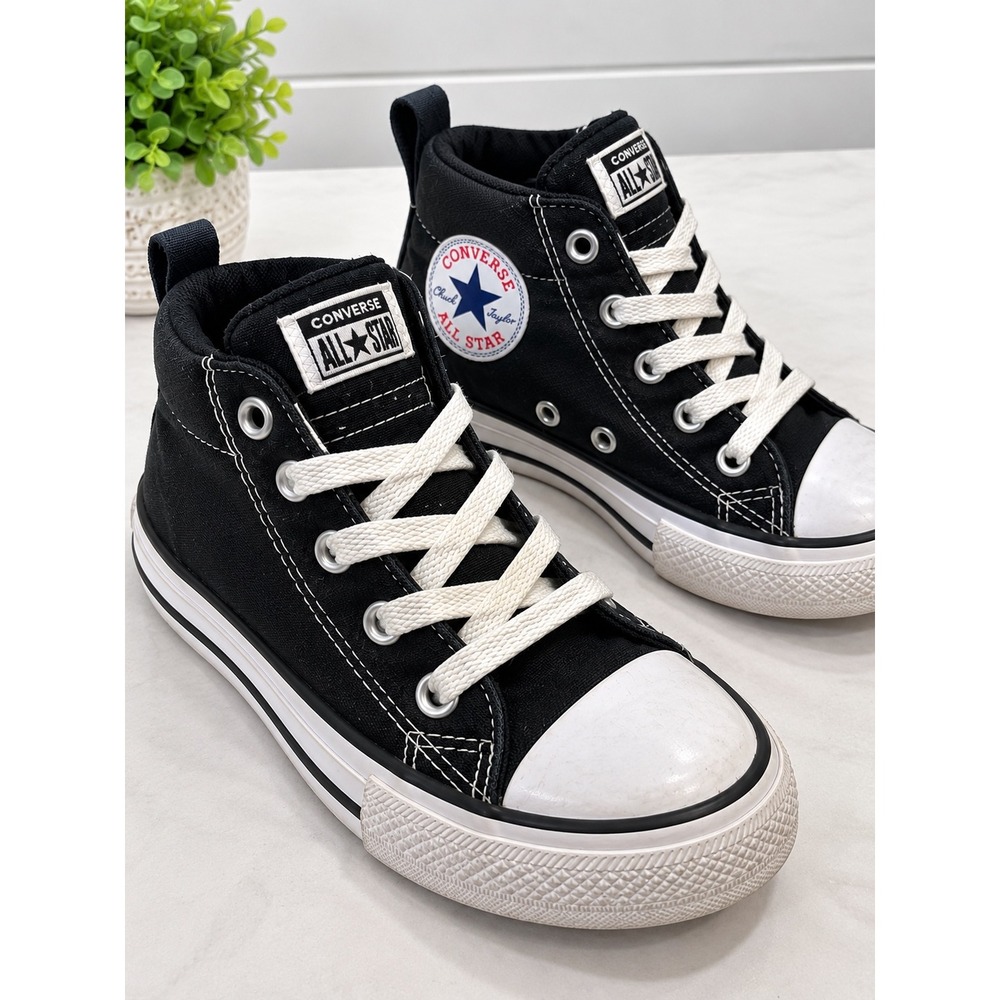 Converse Chuck Taylor All Star Madison Mid Top Black Sneakers A01720F Youth Sz 3